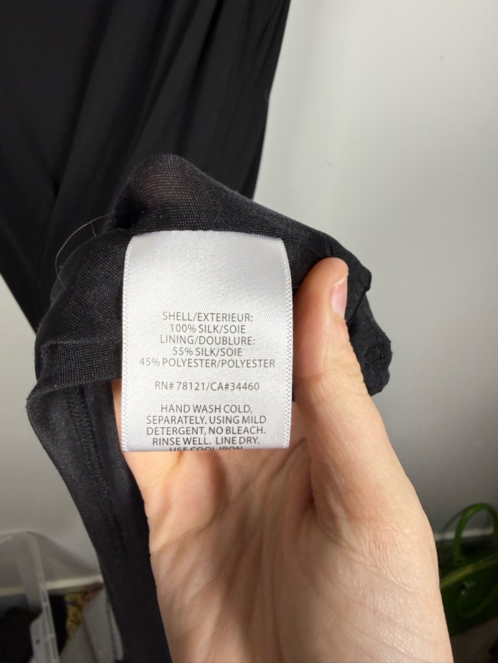 EILEEN FISHER | Black 100% Silk Mesh Shoulder Shift Dress Size M - Picture 4 of 5